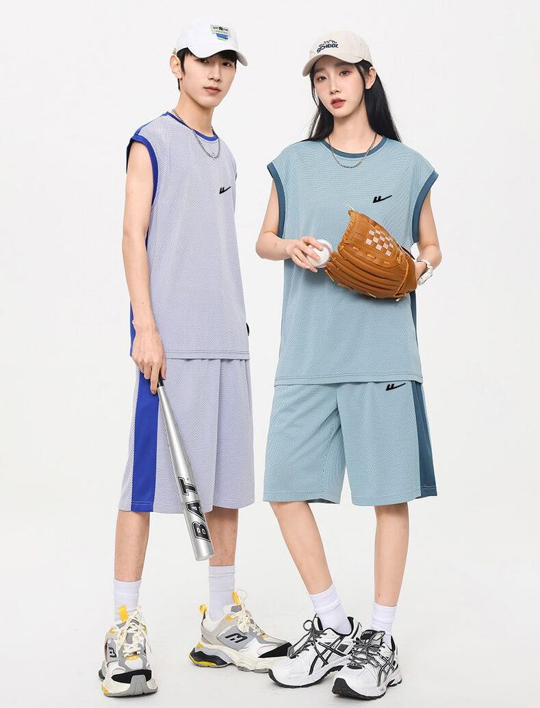 売り切れ必至 ファッション 超人気 男女兼用 ノースリーブＴシャツⅹパンツセット全5色<S-8754>