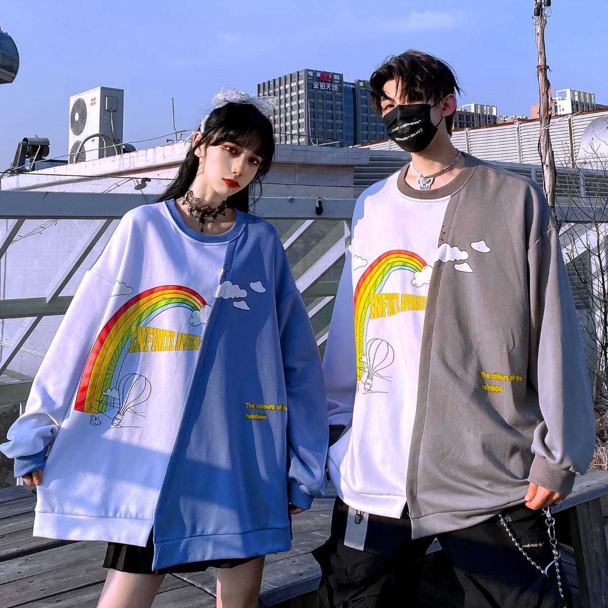 【裏起毛あり】 ファッション 早い者勝ち 個性派 ルーズスウェット<S-5867>