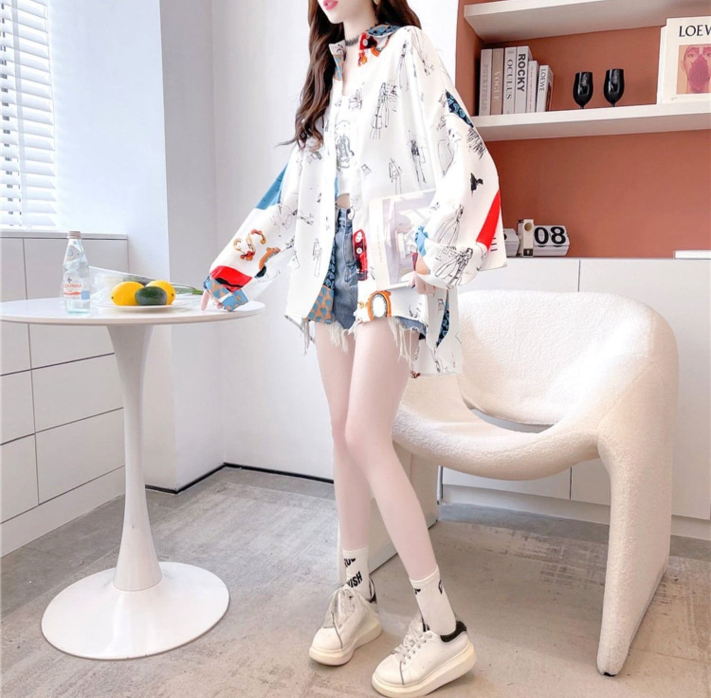 超人気 個性派 ファッション ブラウス<S-4998>