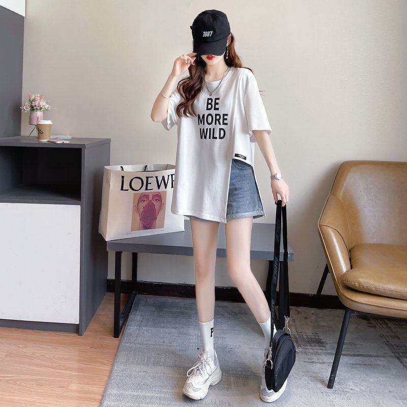 今季マストバイ タイルアップ ファッション感満々 プリント 4色選択 半袖Tシャツ＜S-9245＞