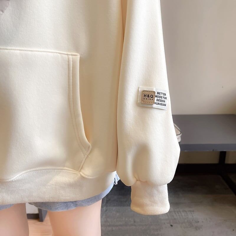 【裏起毛】大人可愛い  ファッション パーカー<S-5064>