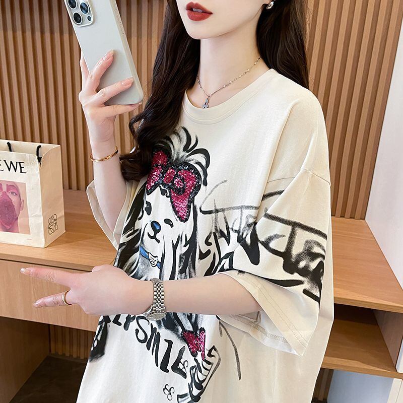 キュート 絶対流行 売れ筋 早い者勝ち カジュアル Tシャツ<S-11446>