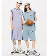 売り切れ必至 ファッション 超人気 男女兼用 ノースリーブＴシャツⅹパンツセット全5色<S-8754>