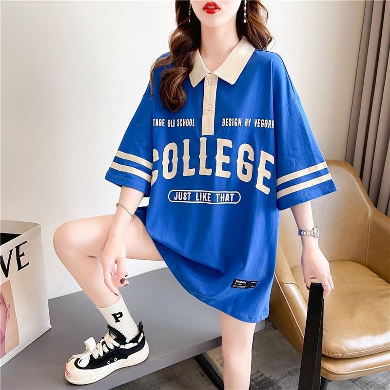 デザイン感 切り替え チャーミング プリント Tシャツ カットソー＜S-3623＞