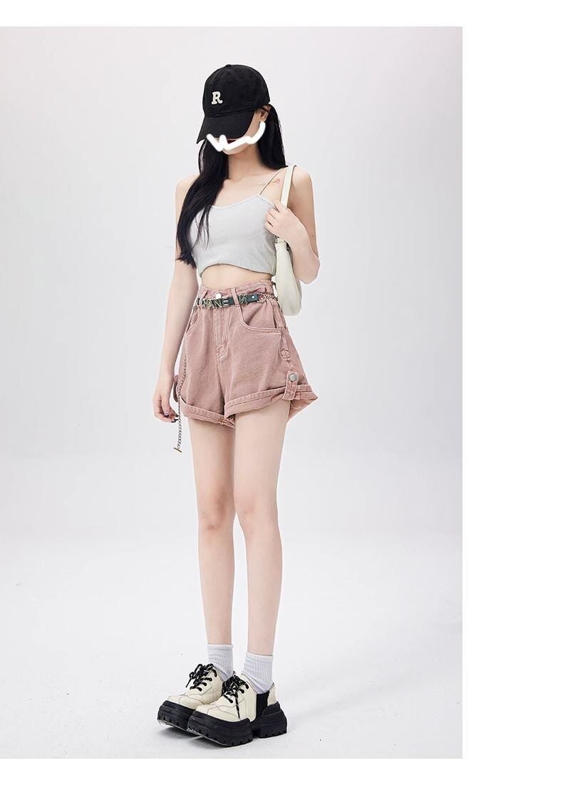 絶対流行 個性派 ゆったり感アップ 全3色 デニムショートパンツ ＜S-8794＞