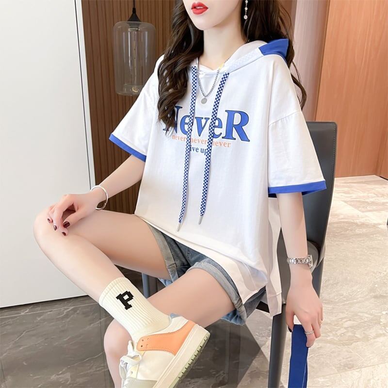 カジュアル 切り替え オシャレ度満点 プリント Tシャツ カットソー＜S-3656＞