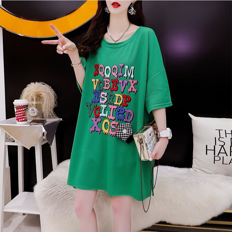カジュアル 切り替え オシャレ度満点 プリント Tシャツ カットソー＜S-3515＞