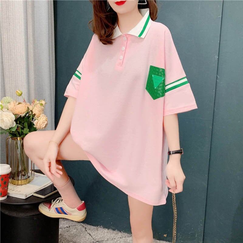 着心地抜群 切り替え 女性力を高める プリント Tシャツ カットソー＜S-3626＞