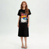 新作 プリント シンプル Tシャツ ワンピース <S-13174>