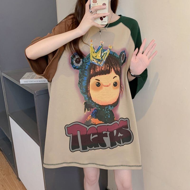 話題沸騰中 ビッグロゴ お勧めカラーマッチング ゆったり 半袖Tシャツ＜S-8350＞