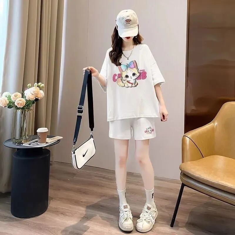 絶対欲しい カジュアル 夏に嬉しい機能付き 半袖Ｔシャツⅹパンツセット全4色<S-11268>