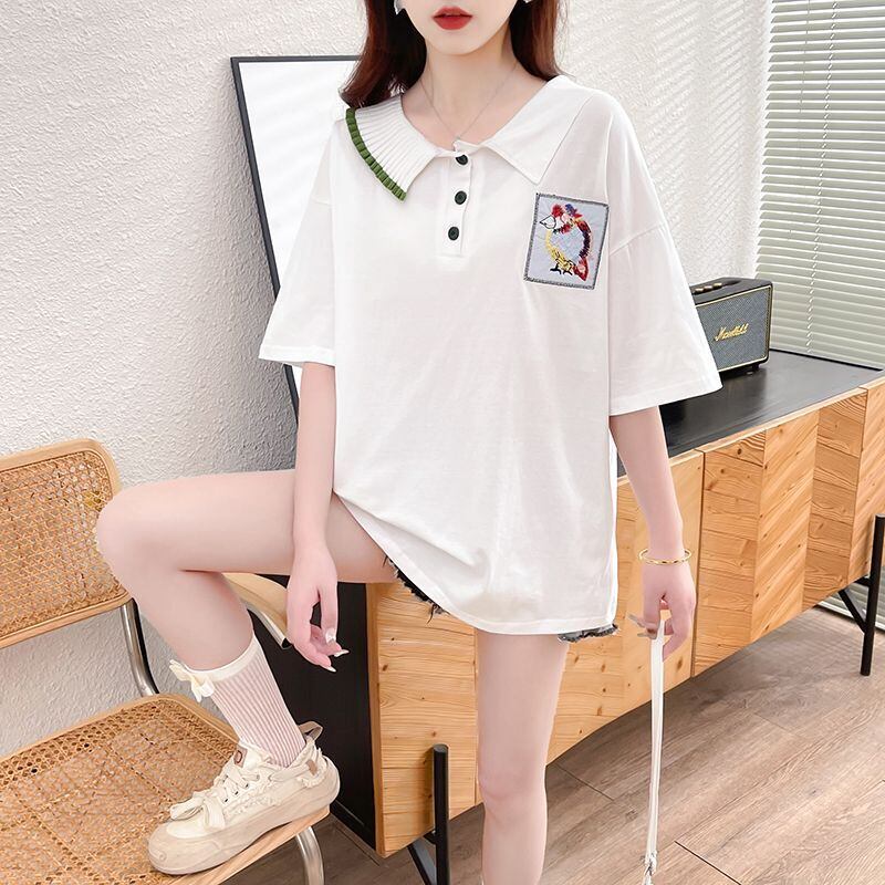 絶対欲しい キュート 定番シンプル 切り替え 全2色 半袖Tシャツ<S-8742>