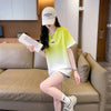 新商品 カジュアル グラデーション プリント 全3色 半袖Tシャツ<S-9214>