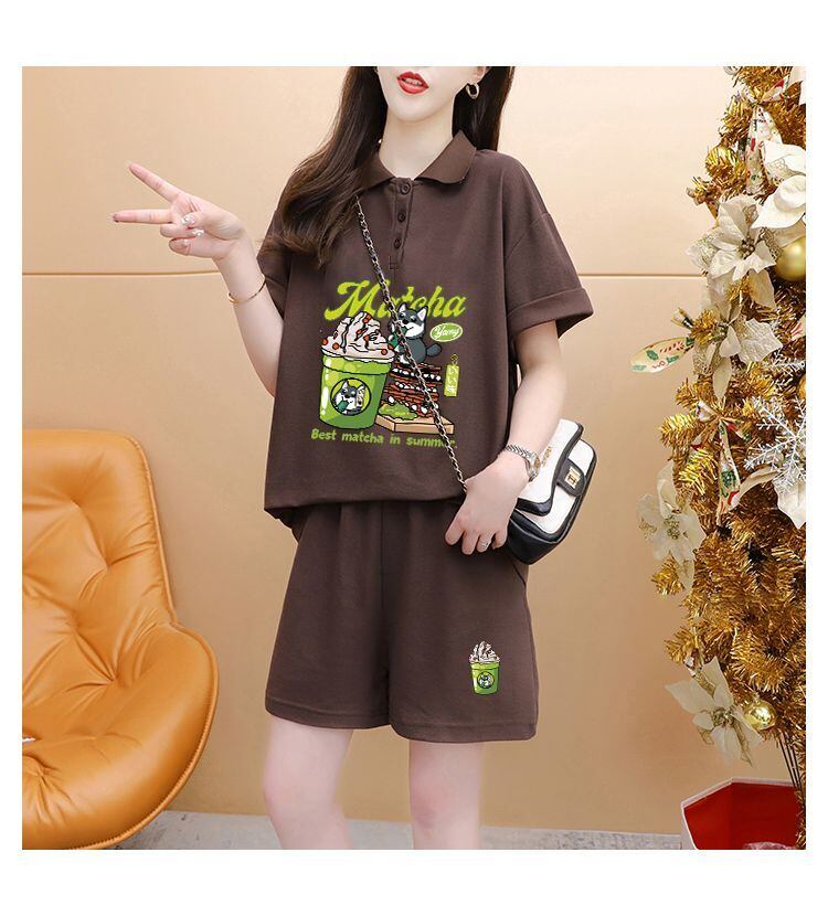 超人気 プリント カジュアル 半袖Ｔシャツⅹパンツセット全3色 <S-8528>