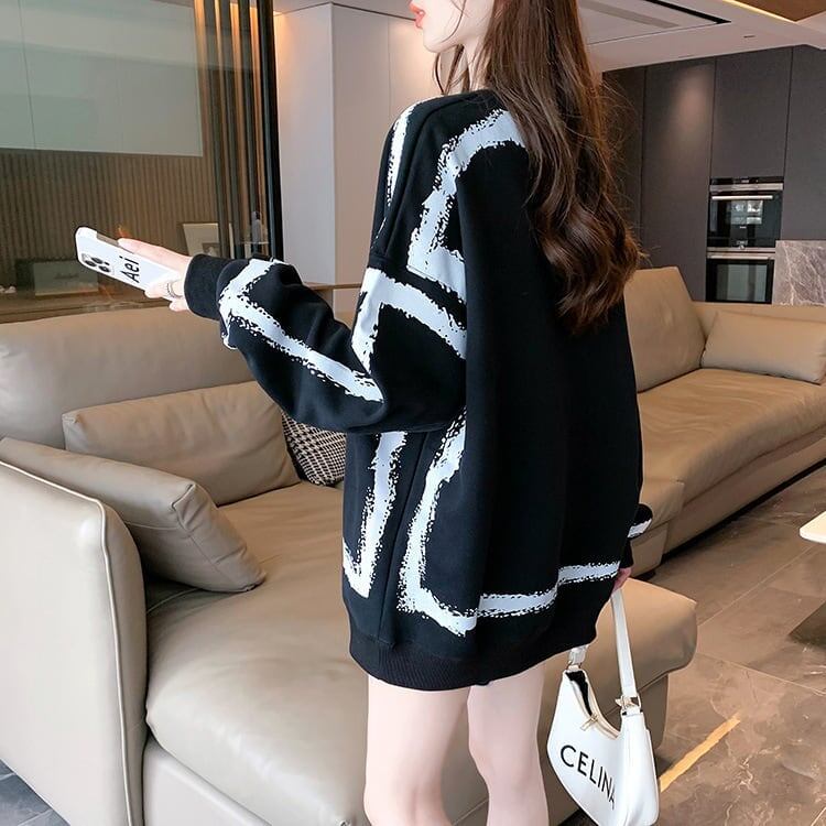 主役級  アルファベット ベアープリント三色スウェット＜S-4054＞