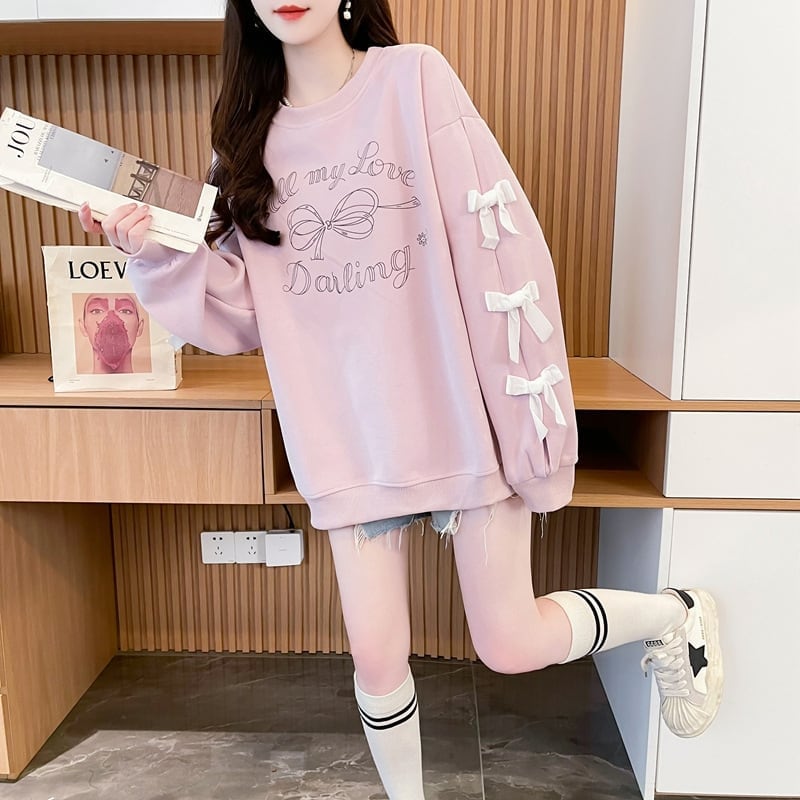 目を奪われる キュート 美人度アップ リボン 全2色 パーカー＜S-9631＞