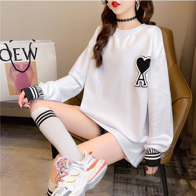 シンプル 切り替え ファッション プリント Tシャツ カットソー＜S-3664＞