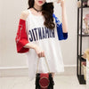 個性的なデザイン プリント 一目惚れ Tシャツ カットソー ワンピース＜S-3342＞