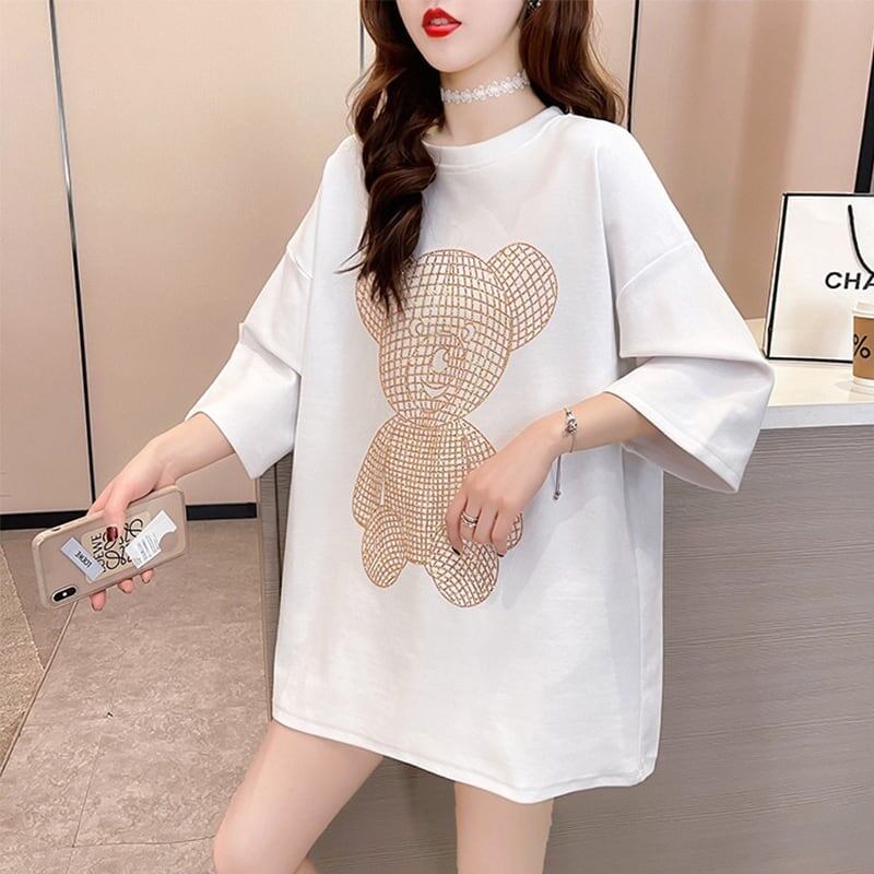 今季大好評 切り替え 美感いっぱい プリント Tシャツ カットソー＜S-3503＞