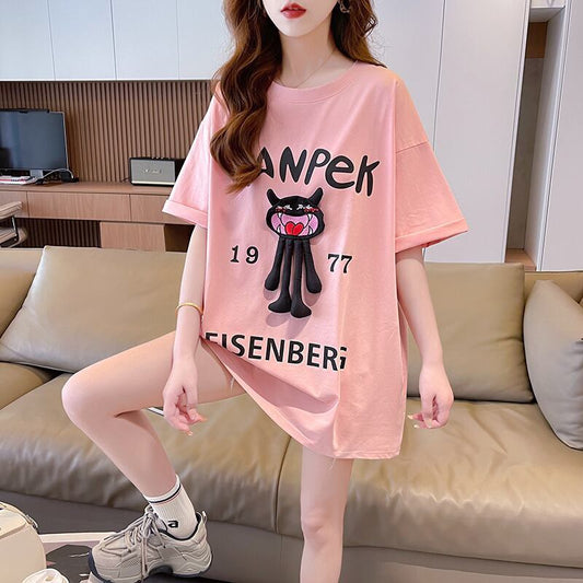 今季マストバイ ファッション 新商品 プリント ゆったり 全4色 半袖 Tシャツ＜S-11365＞