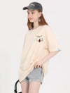 男女兼用 イラストプリント 半袖 Tシャツ <S-13139>