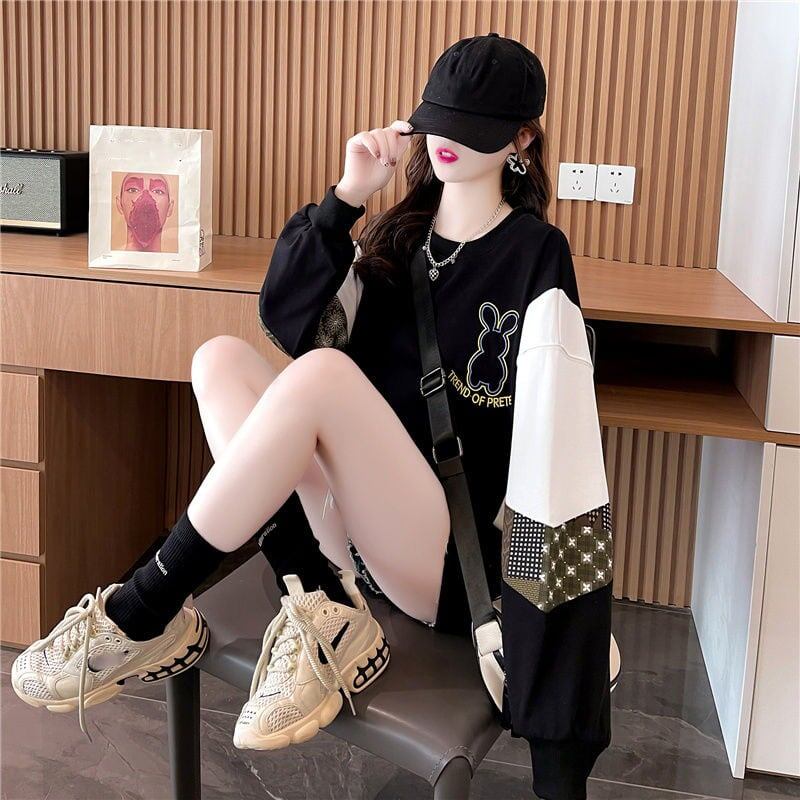 オシャレ感たっぷり プリント 美人度アップ スウェット パーカー＜S-3010＞
