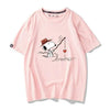 男女兼用 人気 プリント 半袖 Tシャツ <S-13155>