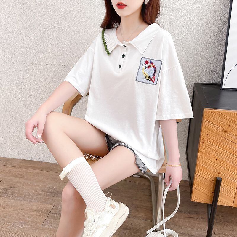 絶対欲しい キュート 定番シンプル 切り替え 全2色 半袖Tシャツ<S-8742>