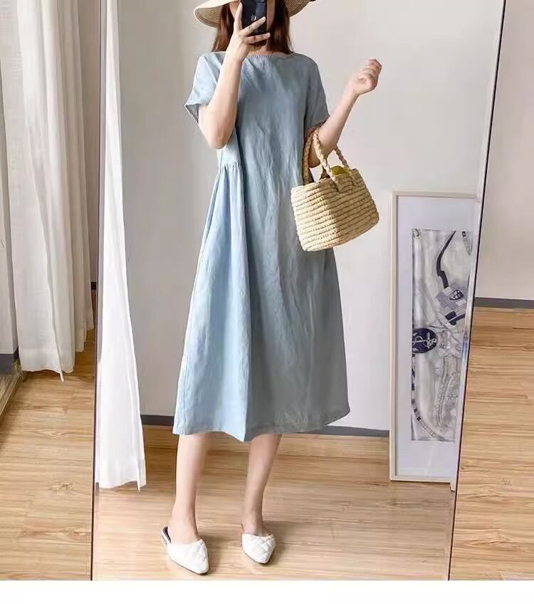 定番シンプル プラスベルベット 美人度アップ 5色 ニットワンピース <S-12084>