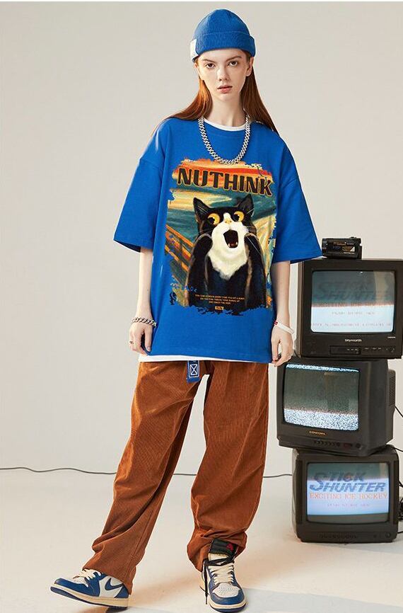 絶対欲しい デザイン性抜群 売り切れ必至 ファッション プリント 4色選択 半袖Tシャツ＜S-9293＞