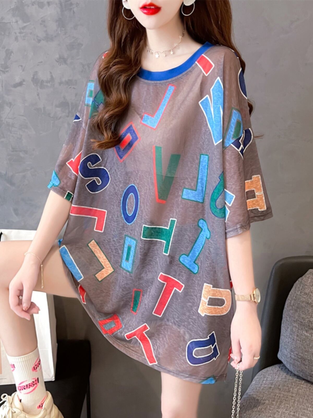 女子マスト 半袖 紫外線対策 ラウンドネック Tシャツ ＜S-8641＞