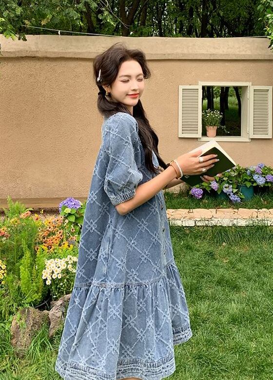 着回し力抜群 上質 好感度UP ファッション デニム ワンピース<S-8780>