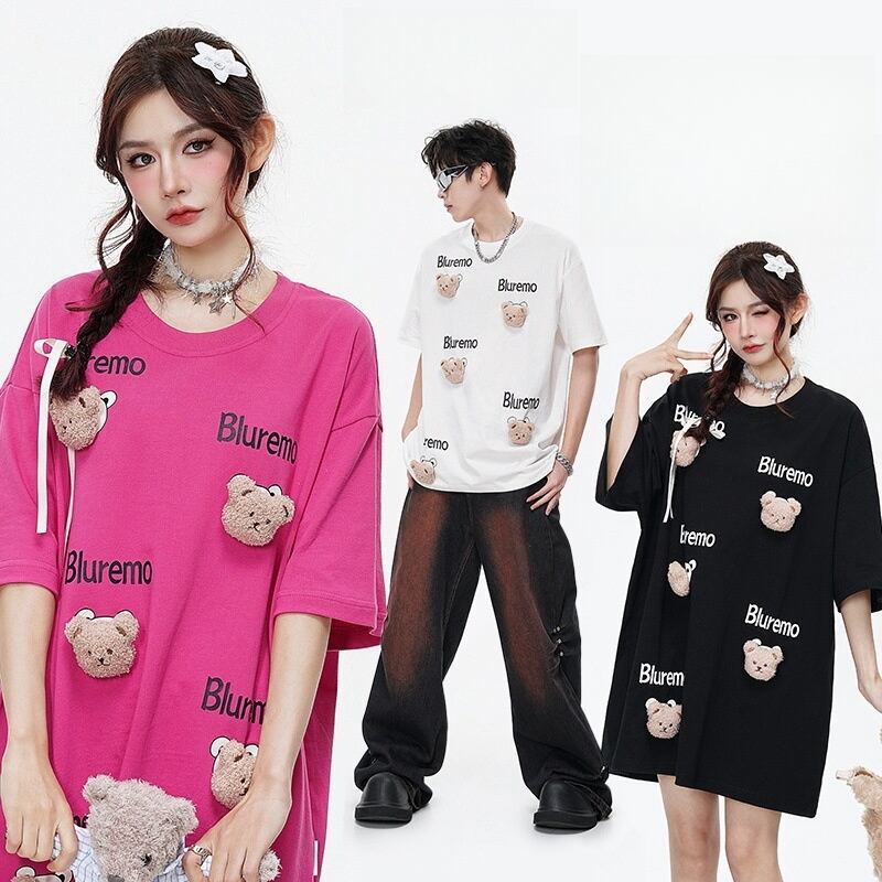 期間限定 ファッション 着回し力抜群 ゆったり 男女兼用 全3色 半袖Tシャツ＜S-9065＞