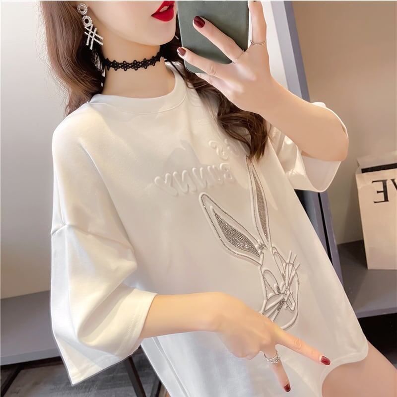 オシャレ度満点 切り替え 着心地抜群 プリント Tシャツ カットソー＜S-3549＞