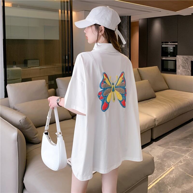 個性的なデザイン プリント 一目惚れ Tシャツ カットソー＜S-3044＞