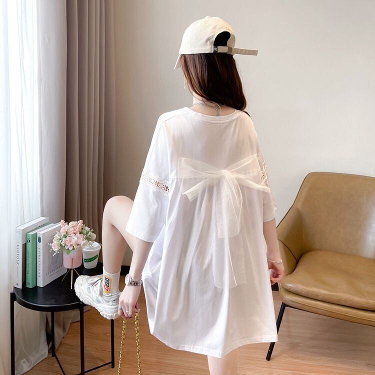 新商品 プリント ファッション ゆったり 全4色 半袖 Tシャツ＜S-11493＞