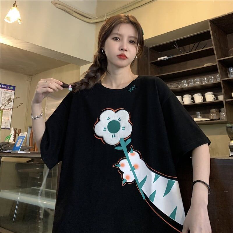 好感度満載 プリント 美感いっぱい Tシャツ カットソー＜S-3313＞