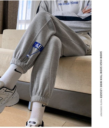 定番シンプル  スウェットジョガーパンツ二色あり <S-4134>