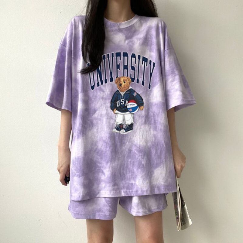 夏に嬉しい機能付き 全5色 軽くて涼しくて可愛い！ 半袖 Tシャツ ショートパンツ セットアップ ＜S-9269＞