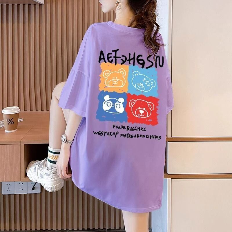 大活躍 プリント カジュアル 5色選択 半袖Tシャツ＜S-8584＞