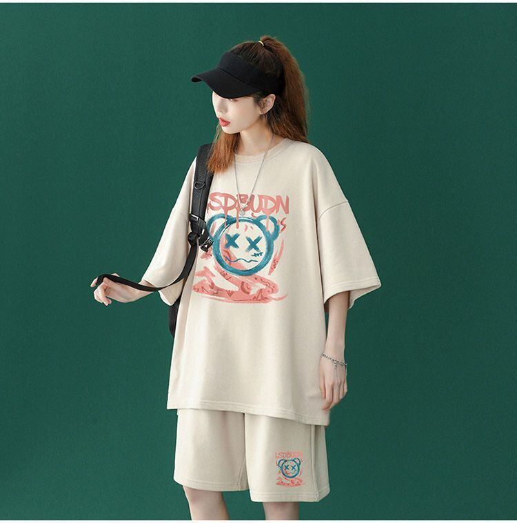 早い者勝ち  半袖Ｔシャツⅹパンツセット全4色 男女兼用<S-6554>