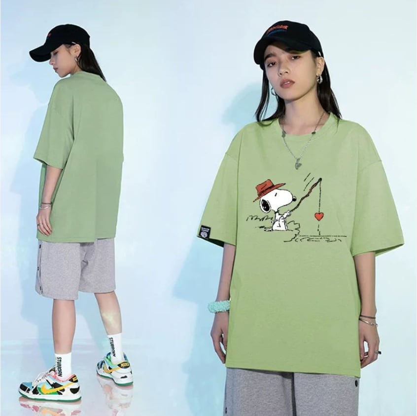 男女兼用 人気 プリント 半袖 Tシャツ <S-13155>