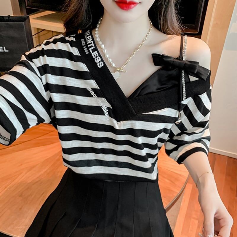 美人度アップ 3色選択可 チャーミング Tシャツ カットソー＜S-3267＞