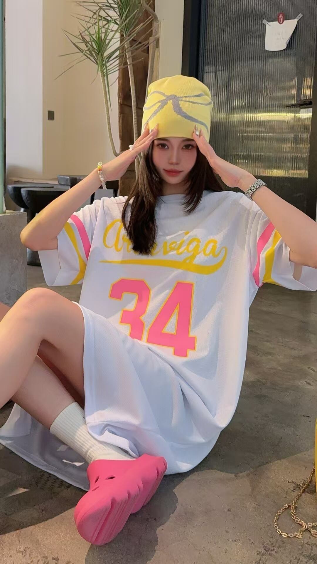 美人度アップ 好感度UP 海外トレンド カジュアル 全3色 半袖 Tシャツ ＜S-11555＞