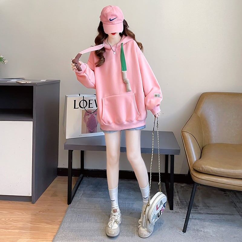 【裏起毛】大人可愛い  ファッション パーカー<S-5064>