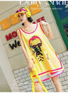軽い生地が夏にぴったり！ ノースリーブ プリント全2色 Tシャツ カットソー＜S-11359＞