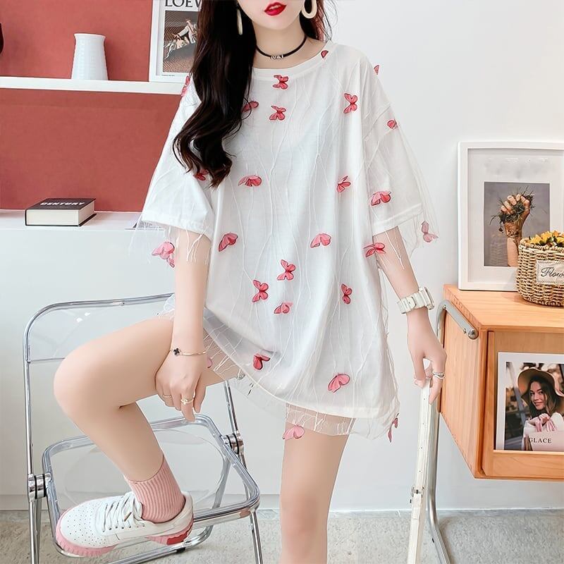 今季大好評 チュール 好感度満載 切り替え Tシャツ カットソー＜S-3190＞