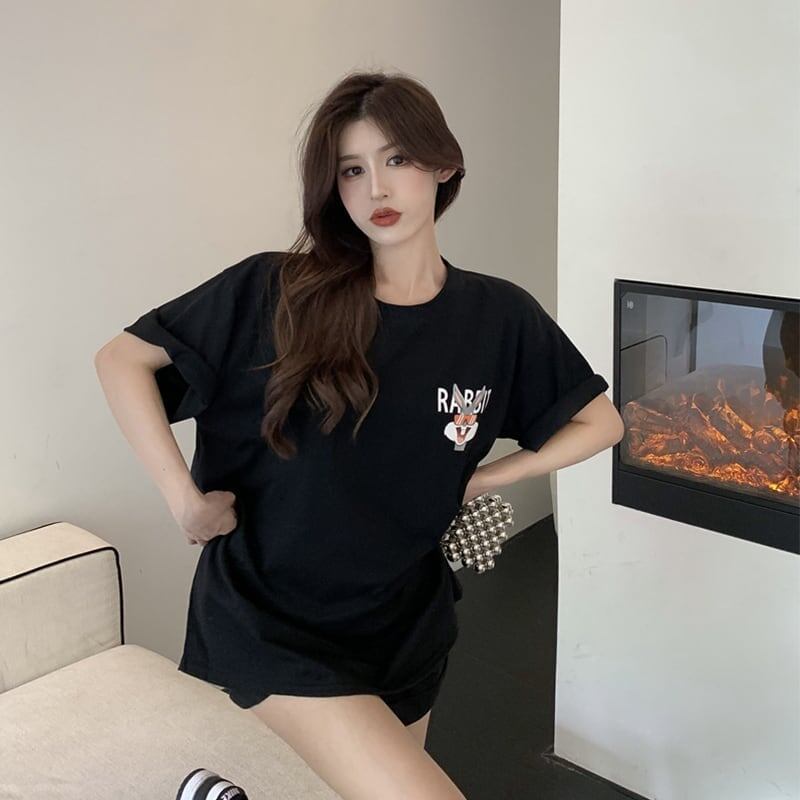 今季大好評 切り替え 美感いっぱい プリント Tシャツ カットソー＜S-3458＞