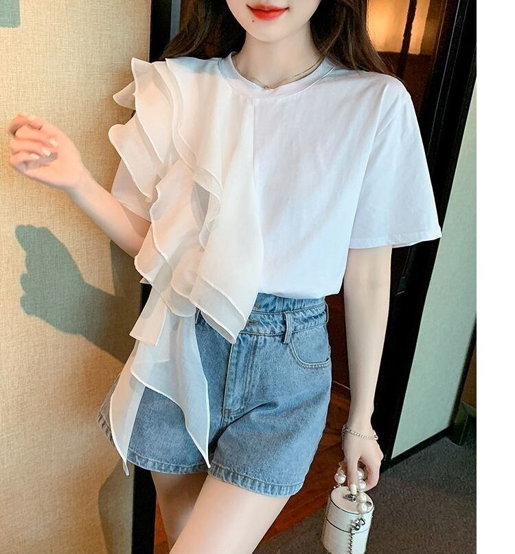 好感度100％ 早い者勝ち 絶対流行 カジュアル 2色選択 Tシャツ<S-11896>