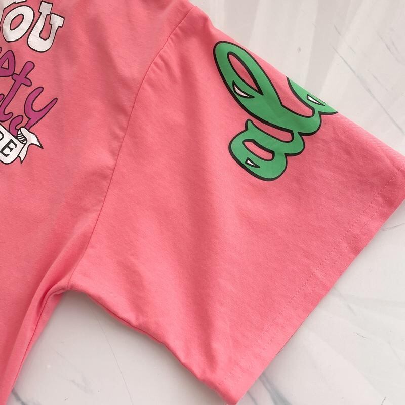 新商品 プリント ファッション ゆったり 全4色 半袖 Tシャツ＜S-11443＞